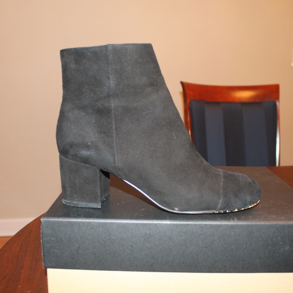 Black Suede Halogen Ankle Boots